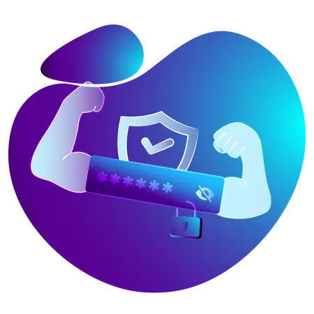 Secure Passwords and Cyber Protection  Illustration