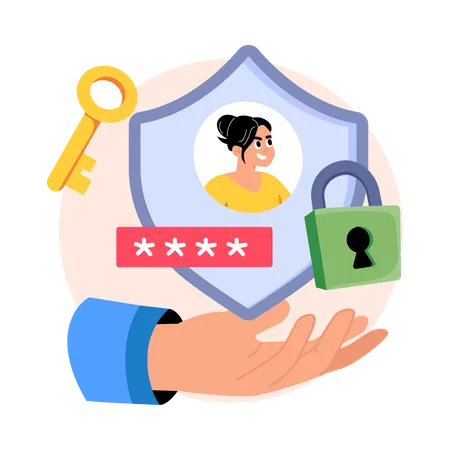 Secure Profile  Illustration