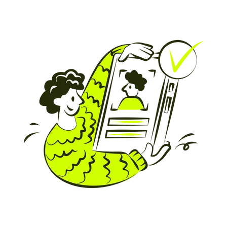 安全なプロフィール設定  イラスト