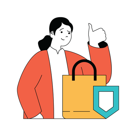 Secure shopping  Illustration