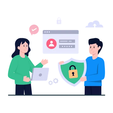 Secure Sign in  Illustration