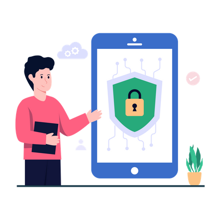 Secure Smartphone  Illustration