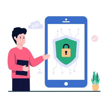 Secure Smartphone  Illustration