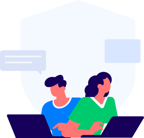 Secure task on website  Illustration
