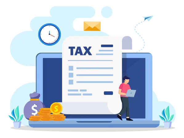 Secure Tax Payment  Illustration