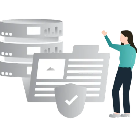 Secure user cloud data  Illustration