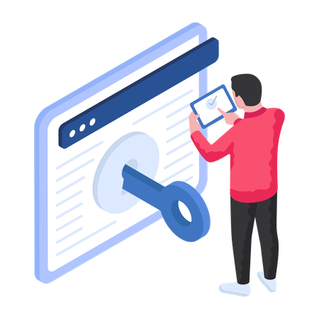 Secure Website  Illustration