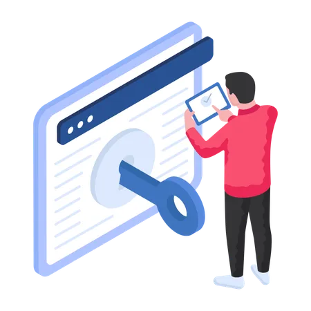 Secure Website  Illustration