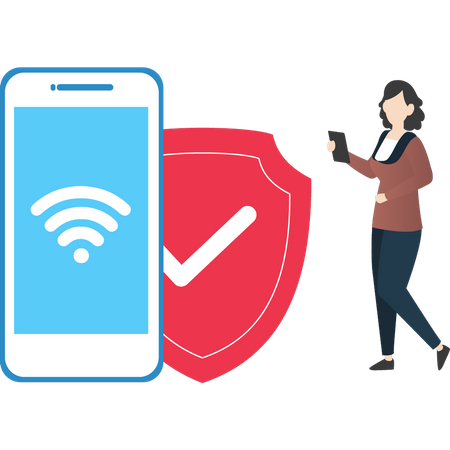 Secure Wifi  Illustration