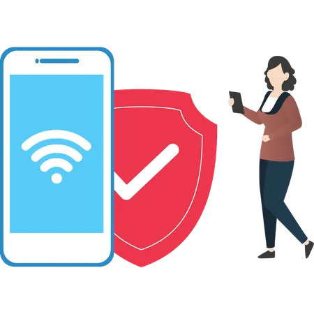 Secure Wifi  Illustration