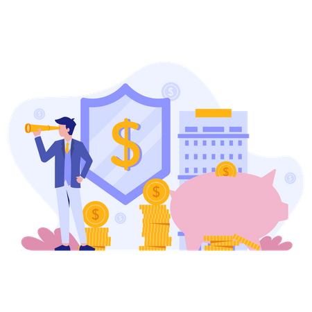 Secure your money in the right place  Illustration