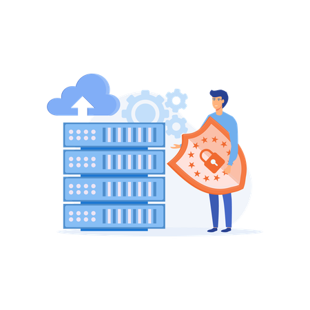 Secured Database  Illustration