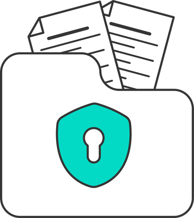 Secured file  Illustration