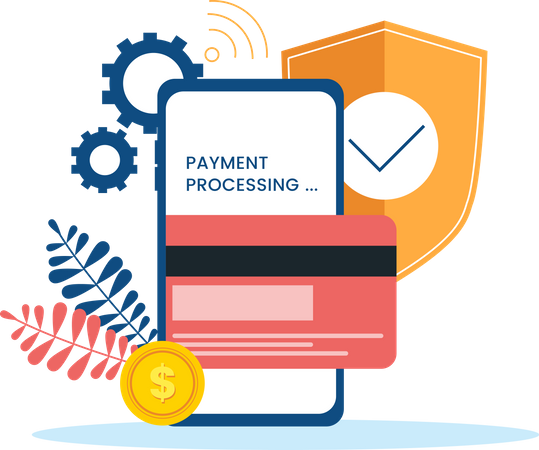 Secured Payment  Illustration