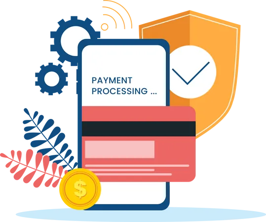 Secured Payment  Illustration