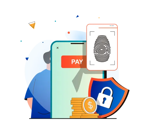 Secured payment interface Illustration