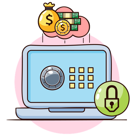 Securing business data  Illustration