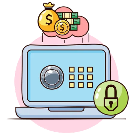 Securing business data  Illustration