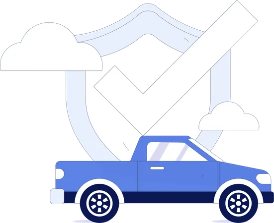 Securing car against disaster  Illustration