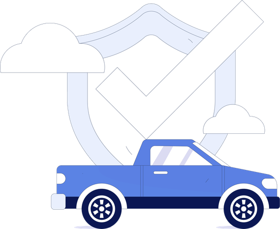 Securing car against disaster  Illustration