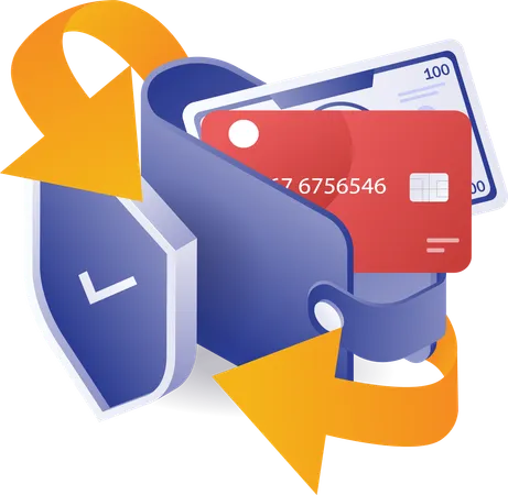 Securing card payment  Illustration