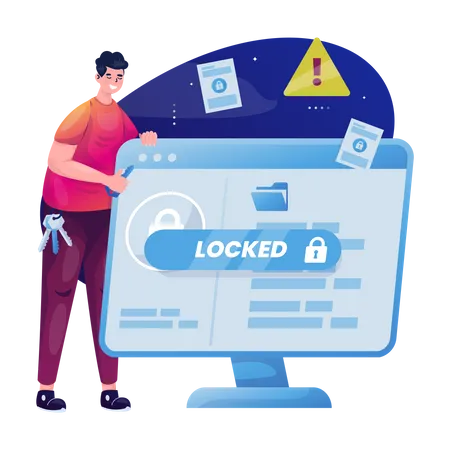 Securing personal data  Illustration