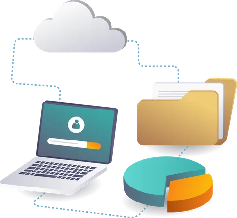 Securing Personal Data Folders in Cloud Servers  Illustration