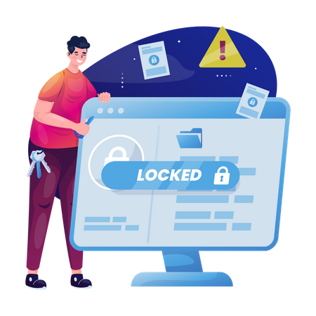 Securing personal data  Illustration