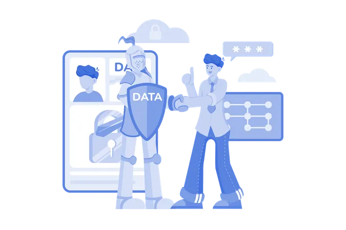 Securing personal data  Illustration