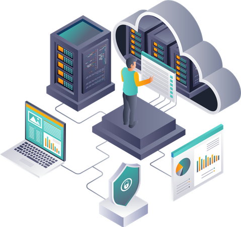 Securing Sensitive Information on Cloud Servers  Illustration