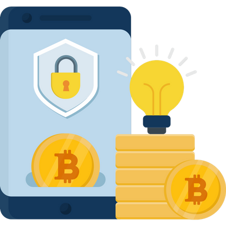 Bitcoin sécurisé  Illustration