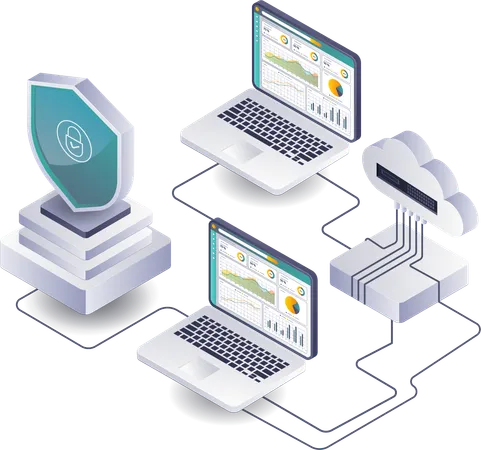 Sécurité de l'analyse des données des serveurs cloud dans les systèmes informatiques  Illustration