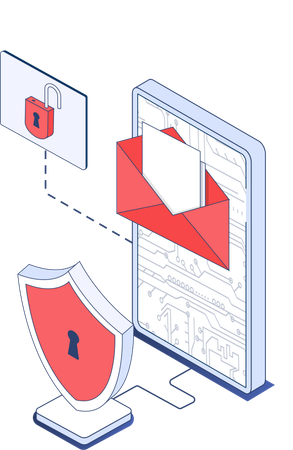 Sécurité du courrier mobile  Illustration