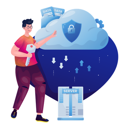 Sécurité des données dans le cloud  Illustration