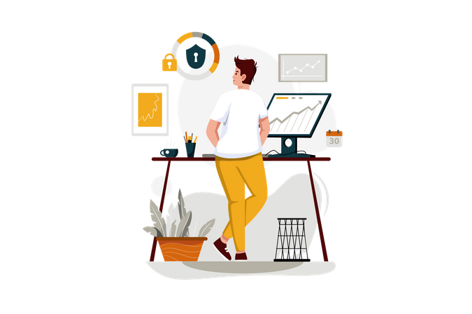 Sécurité des données d'entreprise  Illustration