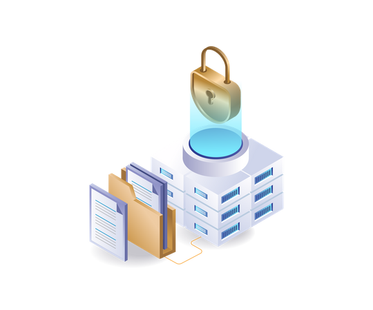 Sécurité des données du serveur cloud  Illustration
