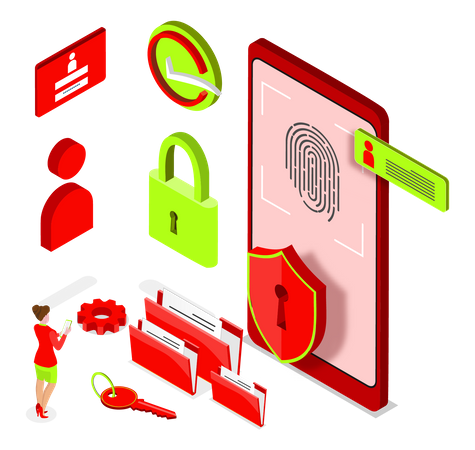 Sécurité des empreintes digitales  Illustration