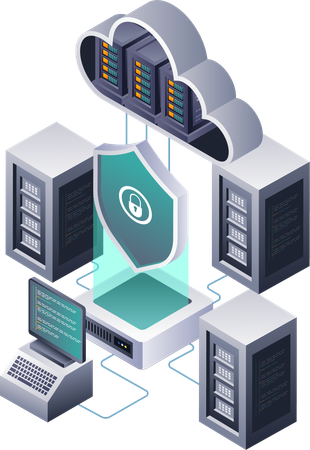 Endpoint Security pour l'analyse et la gestion des données des serveurs cloud  Illustration