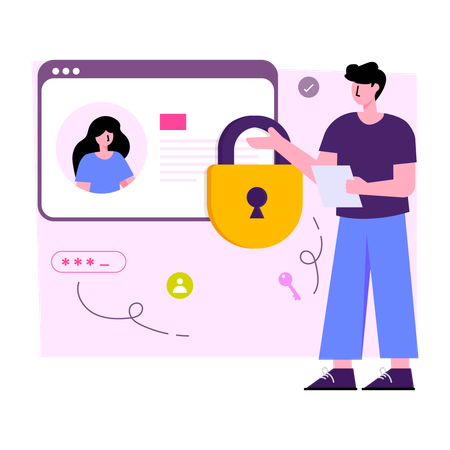 Sécurité du profil Web  Illustration