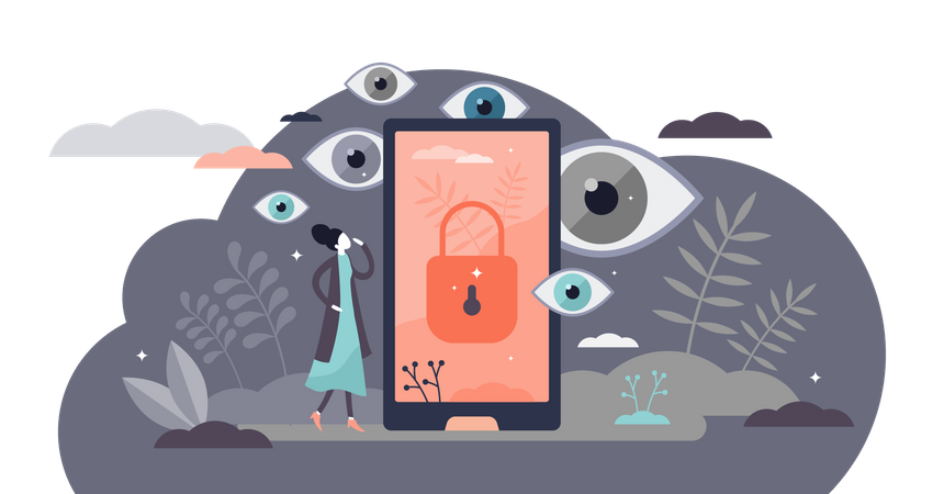 Sécurité du verrouillage du visage  Illustration