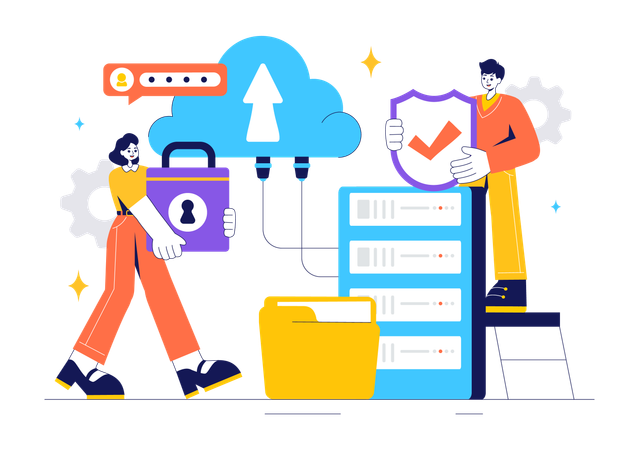 Sécurité du cloud numérique  Illustration
