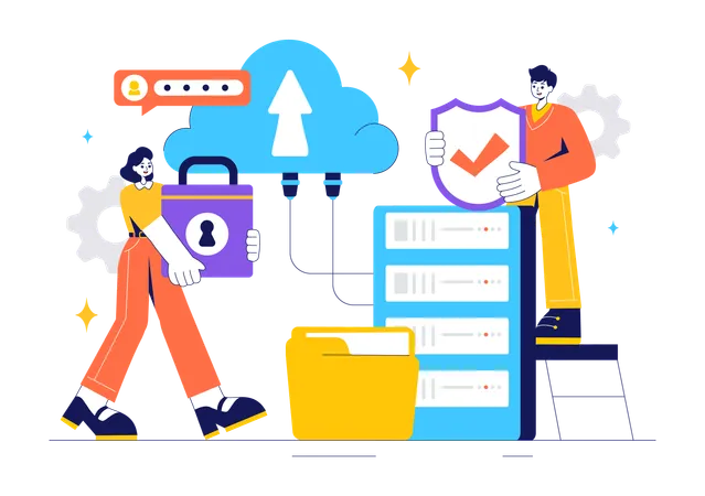 Sécurité du cloud numérique  Illustration