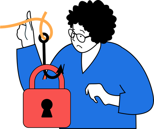 Phishing de sécurité  Illustration