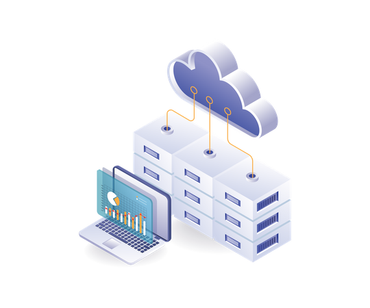 Security analysis and maintenance of cloud server technology  Illustration