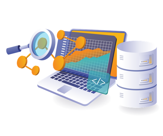 Security analysis database Illustration