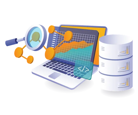 Security analysis database Illustration