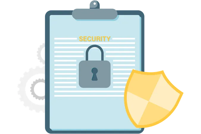 Security and privacy documents  Illustration