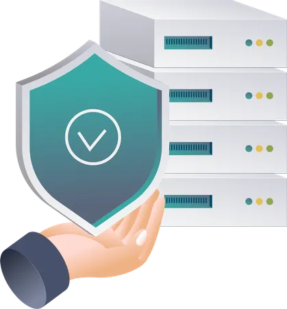 Security Assurance in Hosting Servers technology  Illustration