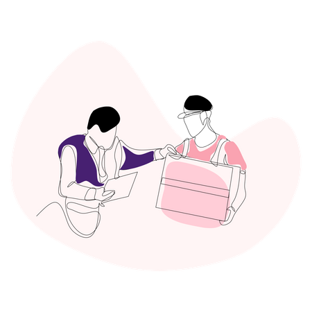 Security check of delivery  Illustration