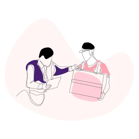 Security check of delivery  Illustration